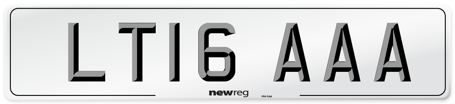 LT16 AAA Number Plate from New Reg